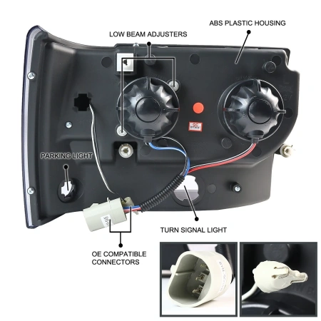 Jeep Grand Cherokee (93-98) передние фары хром тюнинг с светящими ободками (ангельские глазки)