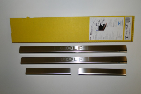Volkswagen Golf 5 (04-08), 6 Plus (09-) накладки на внутренние пороги, к-кт 4шт.
