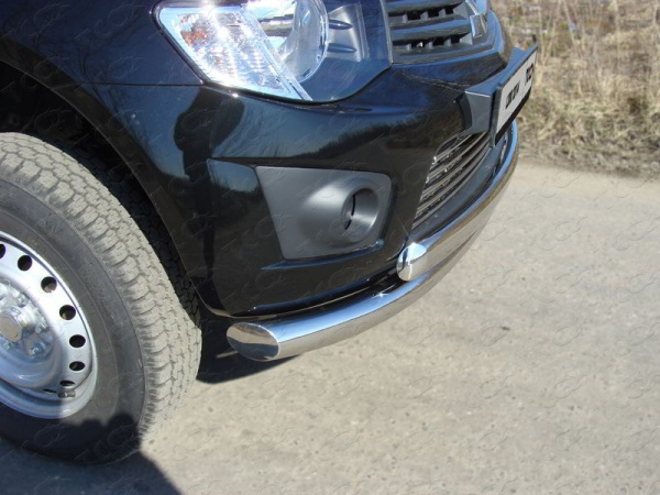 Mitsubishi L200 (14–) Защита передняя нижняя (двойная) 76,1/75 мм