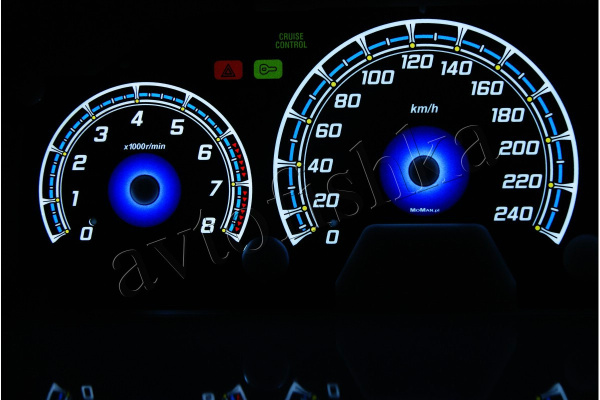 Honda Accord Coupe (98-02) светодиодные шкалы (циферблаты) на панель приборов