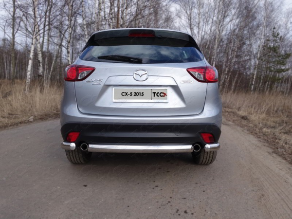 Mazda CX-5 (15–) Защита задняя (уголки) 75х42 мм