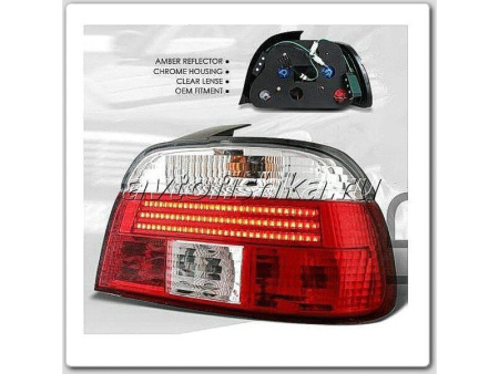 BMW 5 E39 фонари задние красно-белые, комплект 2 шт.