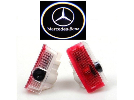 Штатная подсветка со светящимся логотипом Mercedes-Benz, комплект 2 шт. X166, W166, W176, W204, W246, W212, S212