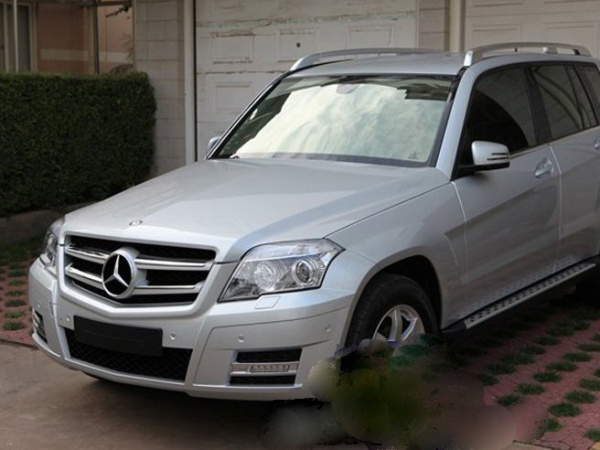 Mercedes-Benz GLK300 X204 (2009-2012) планки из полированной нержавеющей стали на решетку радиатора, комплект 4 шт.