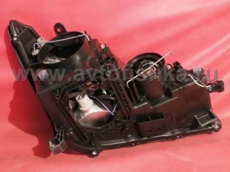 Lexus RX330, RX350 (03-08) фары передние линзовые хром, со светодиодной оптикой, под корректор, дизайн LS600, дизайн "MidWest", комплект 2 шт.