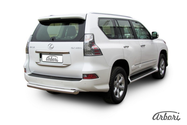 Защита заднего бампера Arbori d76 радиусная LEXUS GX-460 2013-