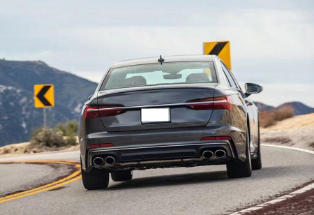 Диффузор S6 S-line с насадками для Audi A6 2019+