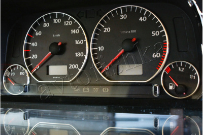 Volkswagen Polo 6n светодиодные шкалы (циферблаты) на панель приборов - дизайн 3
