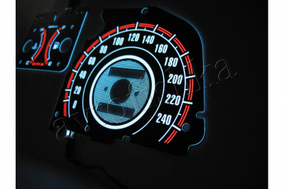Honda CRX (88-90) светодиодные шкалы (циферблаты) на панель приборов - дизайн 1