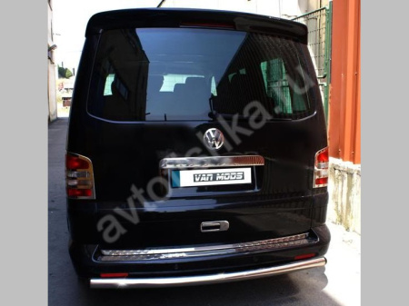 Volkswagen Multivan T5 (2003-) накладка на задний бампер из нержавеющей стали