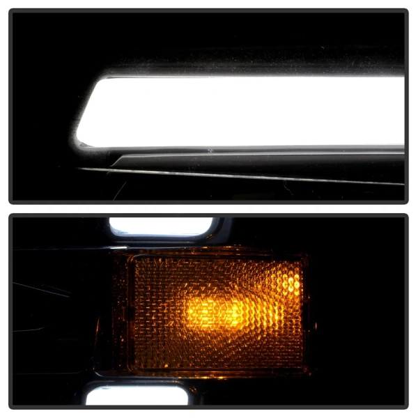 Фары передние черные с LED подсветкой — Chevrolet Trailblazer 2001-2009