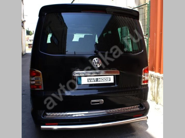 Volkswagen Multivan T5 (2003-) накладка на задний бампер из нержавеющей стали