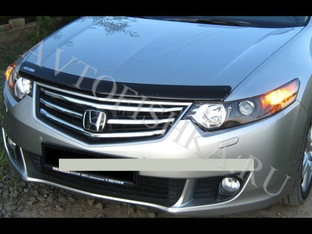 Дефлектор капота темный с надписью Honda Accord 2008-2012