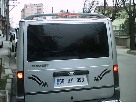 Ford Transit (06–11) Спойлер со стоп-сигналом, грунт (280-330)