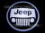 Лазерная подсветка Welcome со светящимся логотипом Jeep в черном металлическом корпусе, комплект 2 шт.