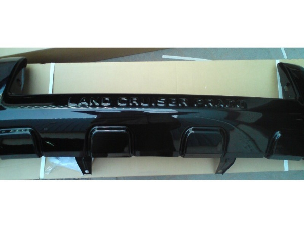 Toyota Land Cruiser Prado 150 (2009-) накладка на передний бампер, защита пластиковая, с надписью "Land Cruiser Prado", под покраску.