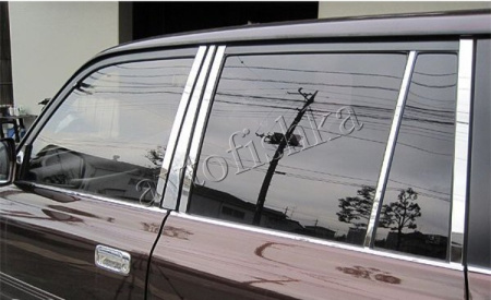 Toyota Land Cruiser Prado 70 (87-96) накладки на стойки дверей из нержавеющей стали