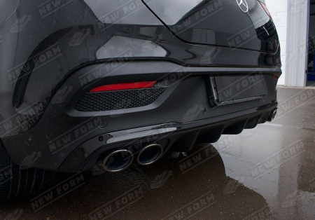 Mercedes-Benz GLE-Klasse C167 рестайлинг 2023 - н.в. Диффузор заднего бампера 5.3 AMG с черными насадками на глушитель