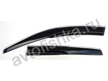 Honda CR-V (2006-) дефлекторы окон темные с хромированным молдингом, дизайн Mugen