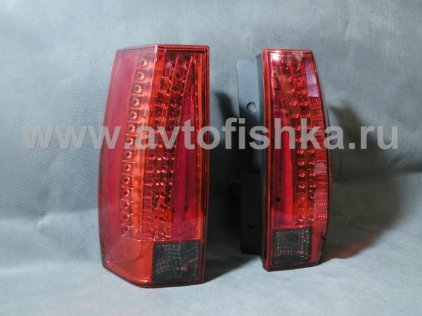 Chevrolet Tahoe, Suburban, GMC Yukon, Denali (07-) фонари задние светодиодные красно-тонированные в стиле Escalade, комплект 2 шт.