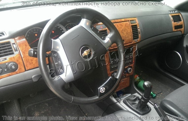 Chevrolet Epica 2006-2011 декоративные накладки (отделка салона) под дерево, карбон, алюминий