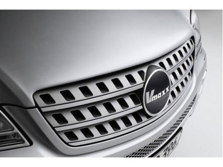 Mercedes Benz ML W164 (05-) накладка на решетку радиатора из нержавеющей стали, молдинги, комплект 5 шт.