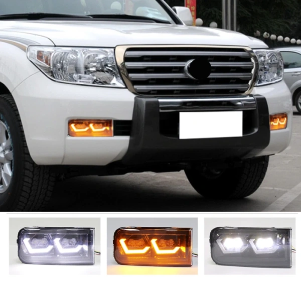 Toyota Land Cruiser 200 (2008-2011) противотуманные фары диодные с динамическими поворотниками