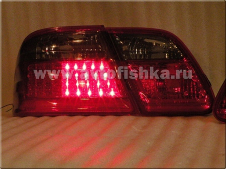 Mercedes E W210 (95-02) фонари задние, красно-тонированные светодиодные, комплект лев.+ прав.