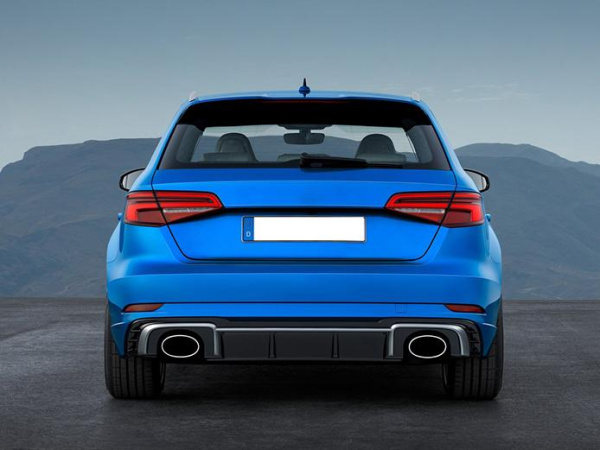 Раздвоенный выхлоп RS3 для Audi A3 S-line 2017-2020 - нержавейка