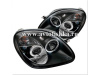 Mercedes SLK R170 (98-04) фары передние линзовые черные, со светящимися ободками, комплект 2 шт.