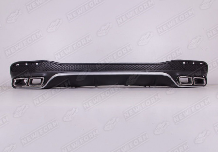 Mercedes-Benz GLE-Klasse W166 2015 - 2018 Диффузор заднего бампера с насадками на глушитель 6.3 AMG хром