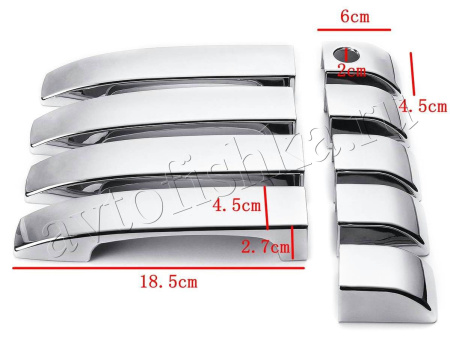 Range Rover Vogue 3 (02-12) накладки на ручки дверей из нержавеющей стали, 4 шт.