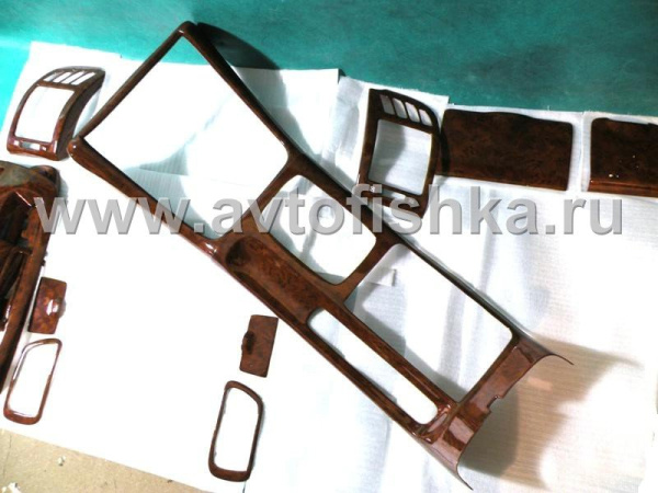 Toyota Camry V30 Эмираты (02-05) накладки панелей салона, дизайн под темное дерево, комплект 19 предметов.