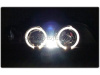 BMW 5 E39 (95-) фары передние линзовые черные, со светящимися ободками, с моторами электрокорректора, комплект 2 шт.
