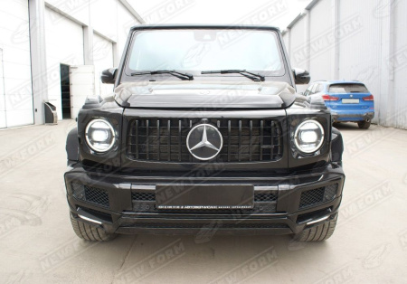 Mercedes-Benz G-Klasse W464 2018 - н.в. Юбка переднего бампера Brabus с ходовыми огнями