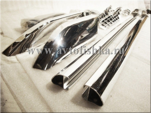 Toyota Land Cruiser Prado 120 (02-09) рейлинги продольные на крышу хромированные, алюминиевые, комплект.