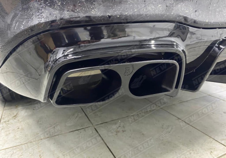 Mercedes-Benz E-Klasse W213 рестайлинг 2020 - н.в. Диффузор заднего бампера с насадками Brabus