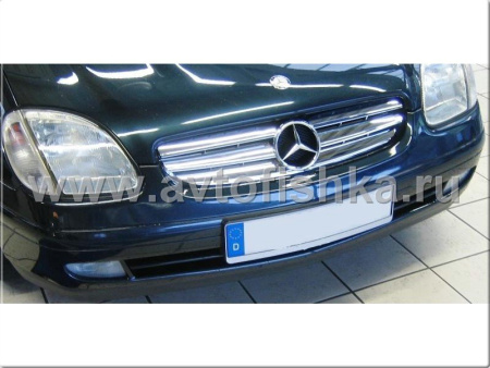 Mercedes SLK R170 (98-04) решетка радиатора 3 ламели, дизайн SL, хромированная
