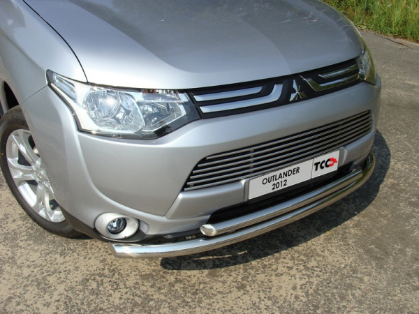 Mitsubishi Outlander (12–) Защита передняя нижняя 60,3/50,8 мм (* Защита передняя нижняя (овальная) 75х42 мм MITOUT12-01 приобретается отдельно)
