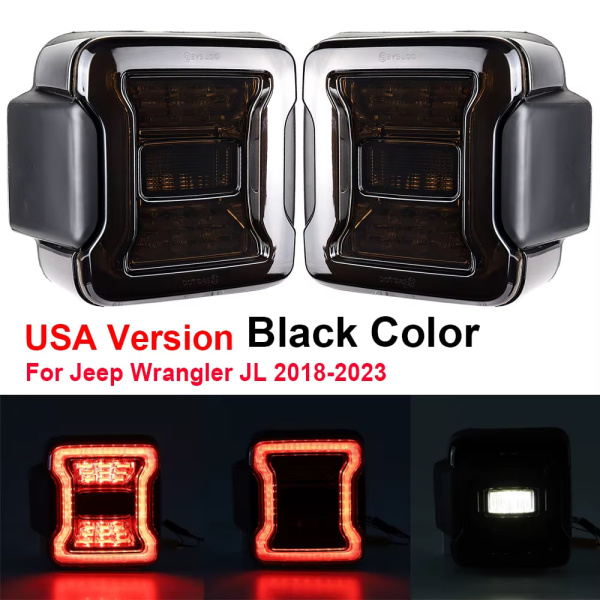 Jeep Wrangler JL RUBICON (18-23) фонари задние светодиодные тонированные