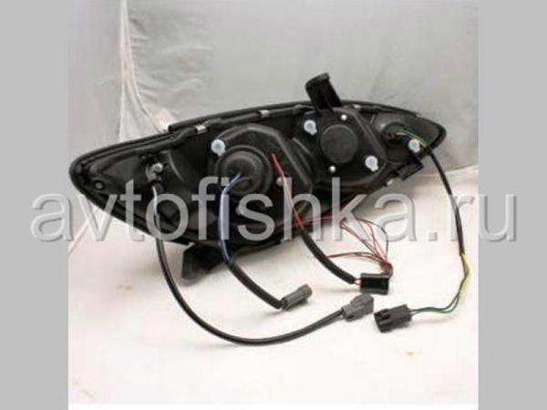 Toyota Camry 30 (02-06) UAE, Europe, USA фары передние черные с DRL, комплект 2 шт.