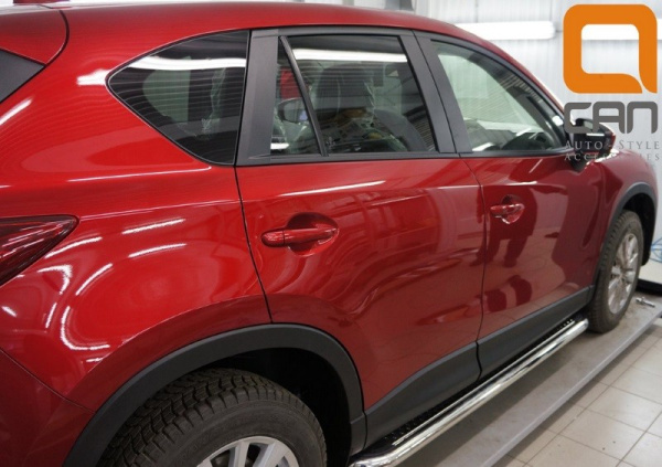 Mazda CX-5 (12–/15–) Пороги нержавеющая труба с листом C2 d 60 мм