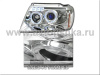 Jeep Grand Cherokee (99-04) фары передние линзовые хромированные, со светящимися ободками, комплект 2 шт.