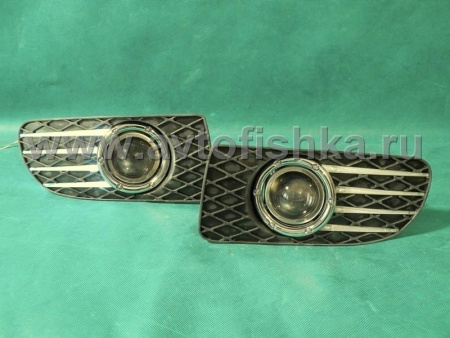 Toyota Land Cruiser 100 (98-03) фары противотуманные линзовые со светодиодной подсветкой, комплект 2 шт.