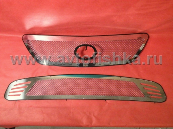 Lexus RX330, RX350, RX400H (03-09) решетки радиатора и бампера из нержавеющей стали, комплект верхняя и нижняя.