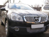 Nissan Qashqai (06-) накладки хромированные на решетку радиатора - рамка, комплект 2 шт.