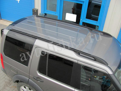 Land Rover Discovery 3, 4 (2004-2011) рейлинги на крышу, серебристые длиные, дизайн оригинал