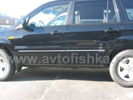 Honda Pilot (08-) молдинги на двери боковые с хромированными вставками, комплект 4 шт.