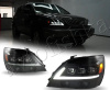 Lexus RX300 (97-03) фары передние черные со светодиодные, комплект 2 шт.