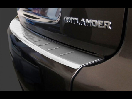 Mitsubishi Outlander XL (2006-2012) накладка на задний бампер из полированной нержавеющей стали
